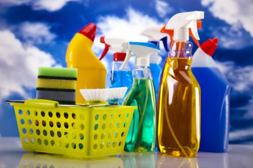 Clean carpet fibers after professional steam cleaning